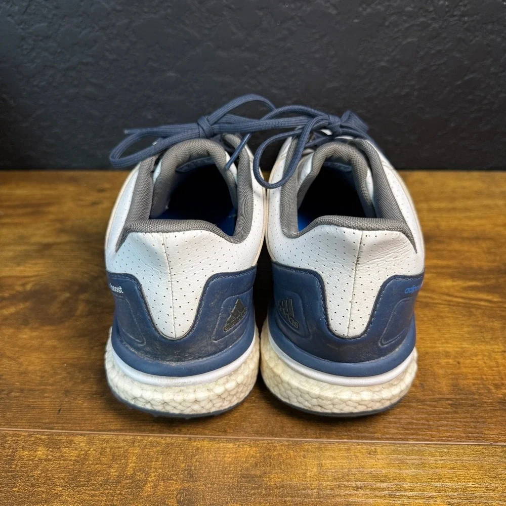 Adidas Adipower Boost Q44661 White Blue Leather Golf Shoes Mens Size 9 - Picture 4 of 7